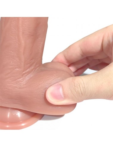 Tiberio Dildo Realista Turbo Shaking con Thrusting Rotacion 360º y Control Remoto Silicona Liquida