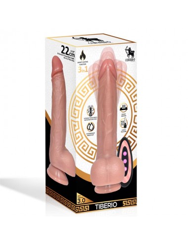 Tiberio Dildo Realista Turbo Shaking con Thrusting Rotacion 360º y Control Remoto Silicona Liquida