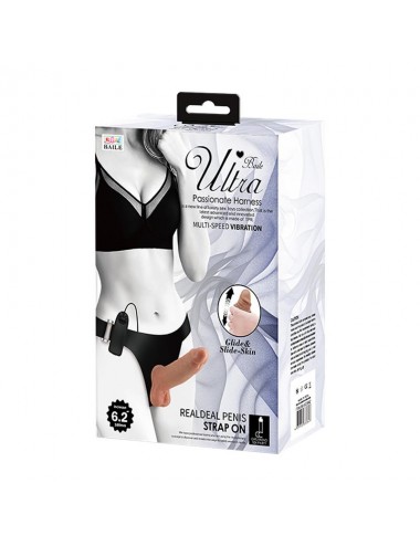 Arnes con Dildo Retractil con Vibracion