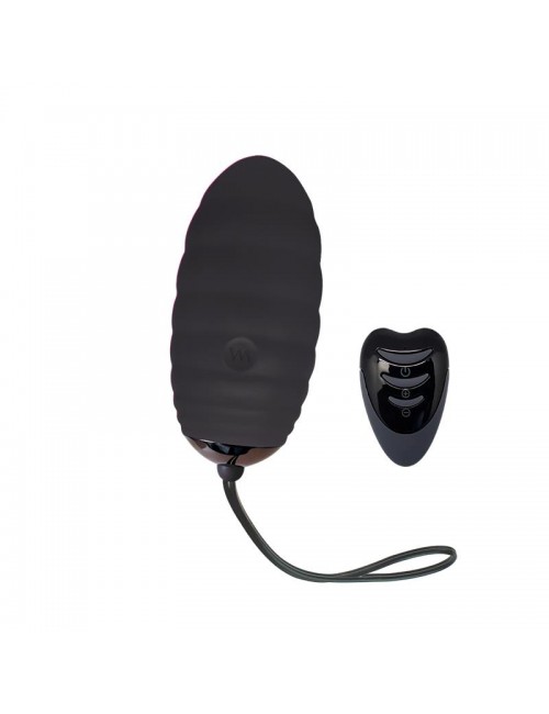 Huevo Vibrador Ocean Breeze 20 con Control Remoto Negro