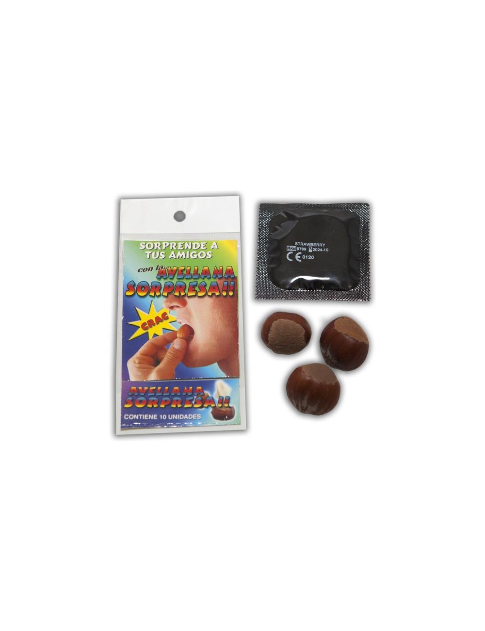 3 Avellanas Sorpresa con Preservativo