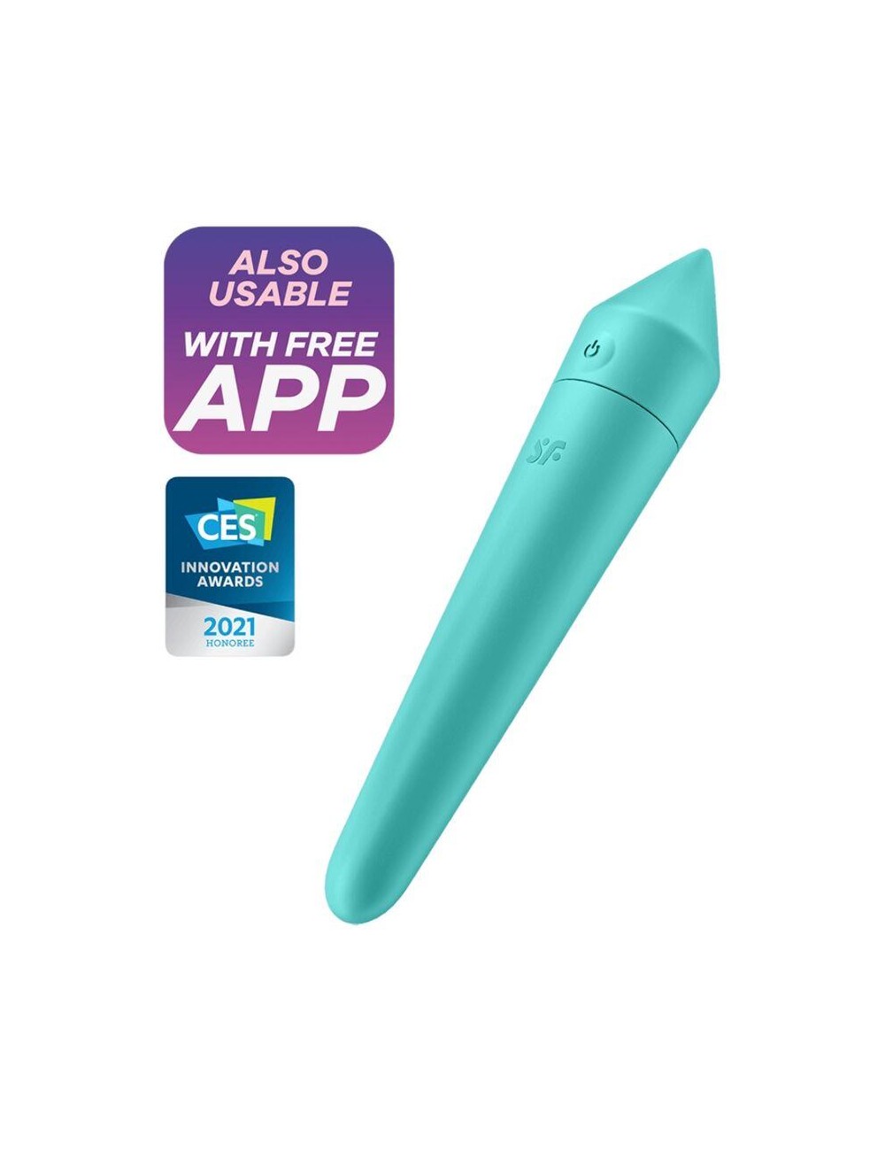 Ultra Power Bullet 8 Bala Vibradora con APP Turquoise