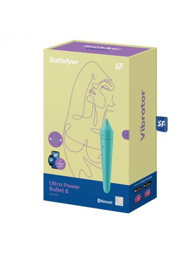 Ultra Power Bullet 8 Bala Vibradora con APP Turquoise