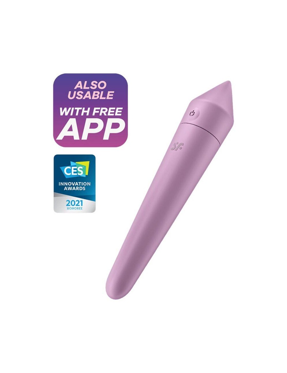 Ultra Power Bullet 8 Bala Vibradora con APP Lilac