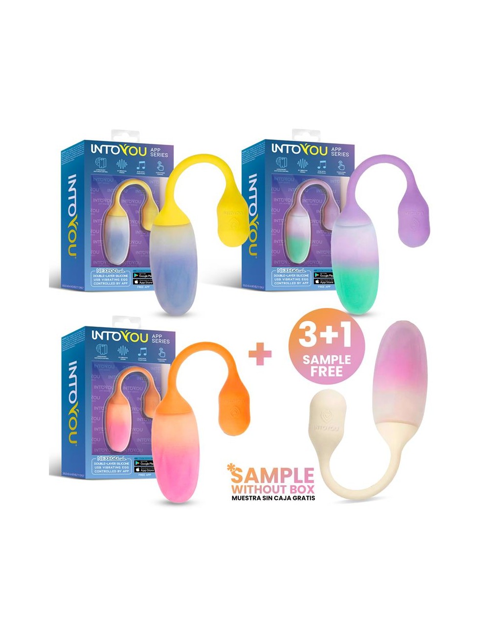 Pack 31 NexEgg Vibe Huevo Vibrador Silicona Doble Capa APP