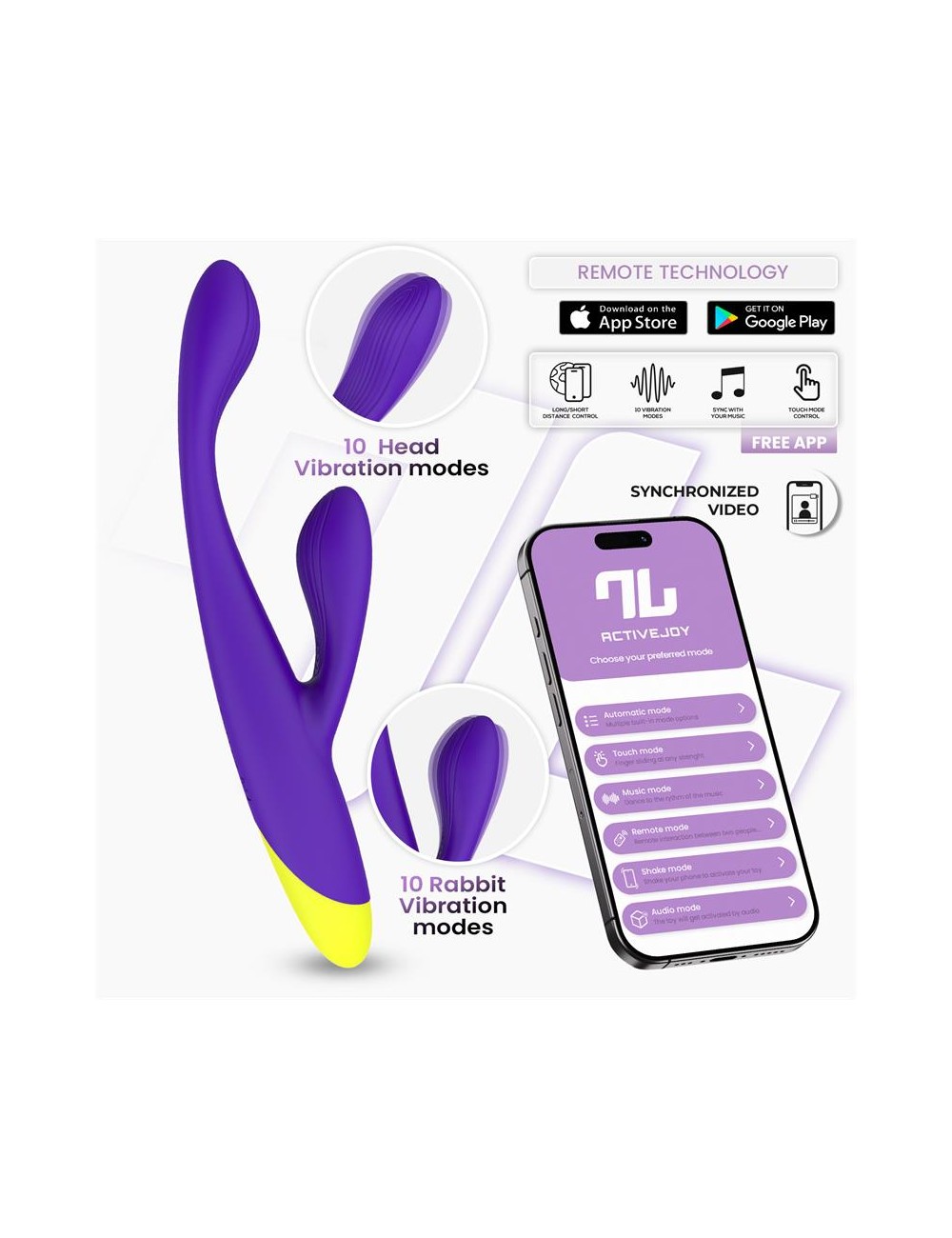 Lyra Vibrador Punto G con APP Purpura