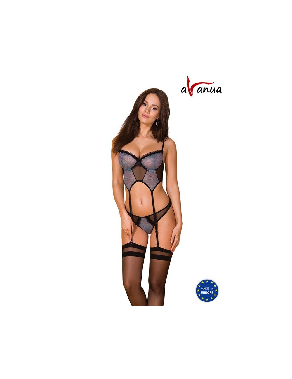 Carina Corset y Tanga Negro