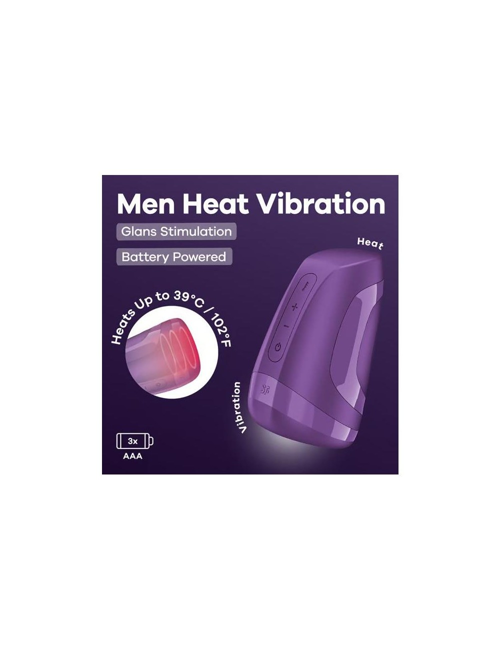 Men Heat Vibration Battery Series Dark Berry