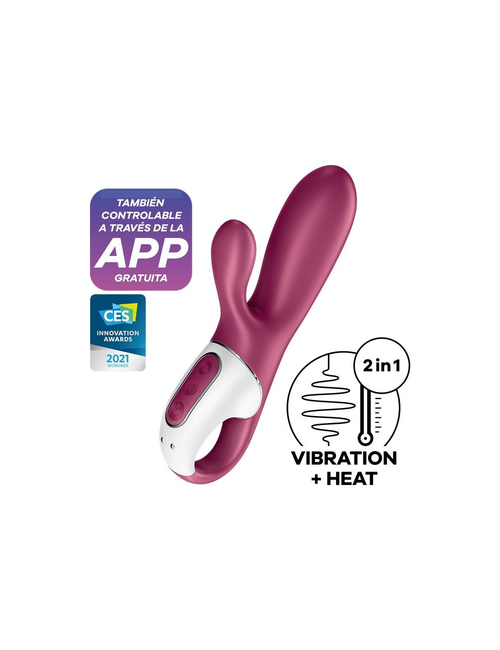 Hot Bunny Vibrador con Conejito Efecto Calor APP Satisfyer Connect