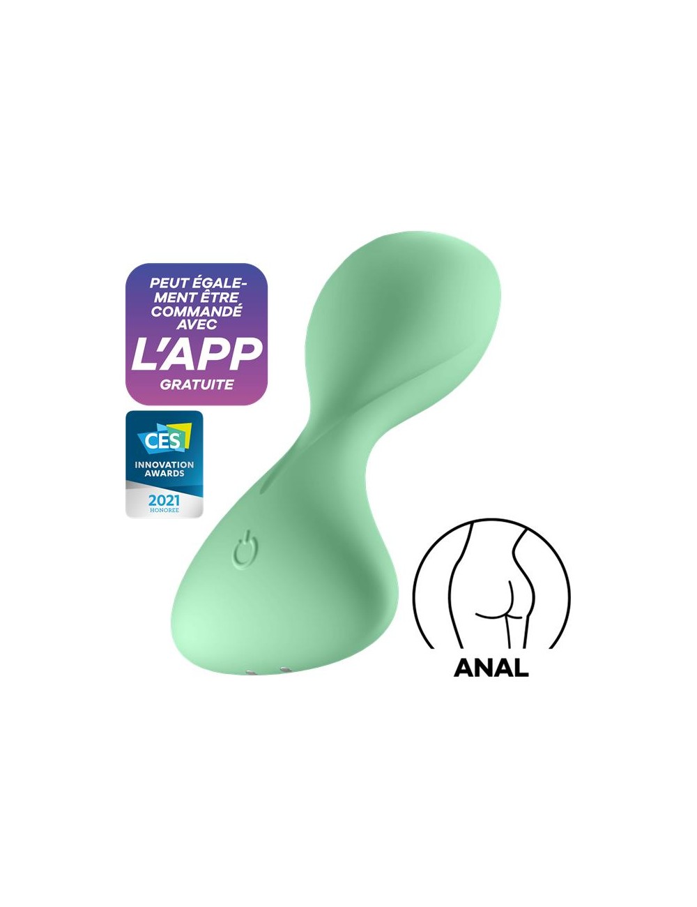 Trendsetter Plug Anal con Vibracion y APP Verde Claro