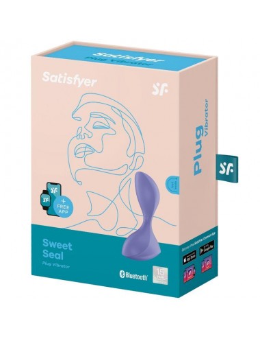 Sweet Seal Plug Anal con Vibracion y APP Negro