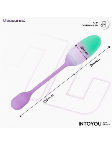 NexEgg Huevo Vibrador Silicona Doble capa con App Lila Pistacho