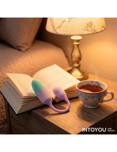 NexEgg Huevo Vibrador Silicona Doble capa con App Lila Pistacho