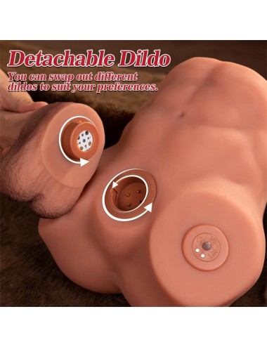 Jonah Semi Torso con Dildo Desmontable Thrusting y APP 348 kg