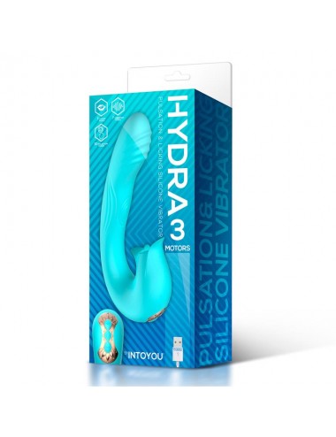Hydra Vibrador con Pulsacion y Lengua Estimuladora de Clitoris 3 Motores USB