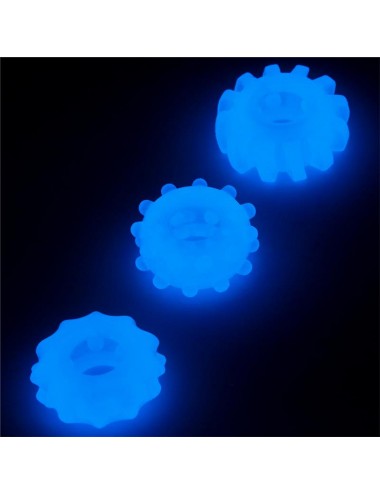 Lumino Play Set 3 Anillos para el Pene Luz Azul
