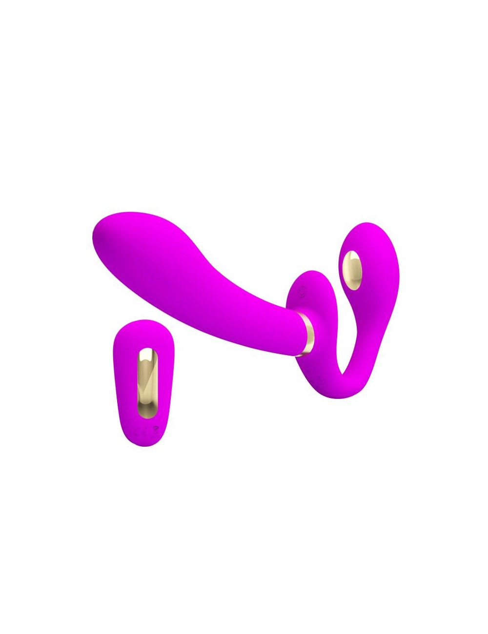 Thunderbird Vibrador para Parejas sin Arnes con Control Remoto