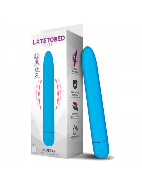 Bluesky Vibrador 10 Funciones 185 cm USB Azul Mate