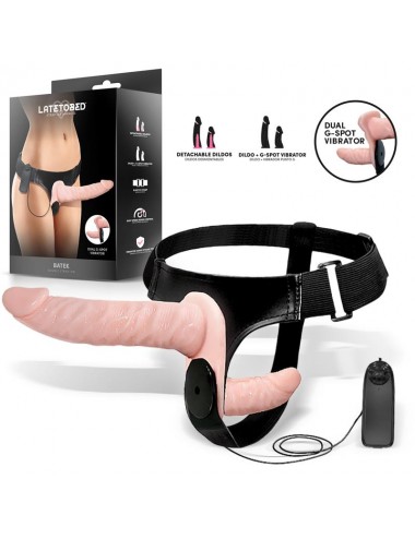 Batek Arnes con Dildo Doble Desmontable Punto G y Vibracion Control Remoto