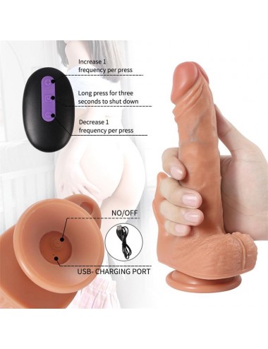 Julian Dildo con 20 Modos de Vibracion y Estimlador de Clitoris