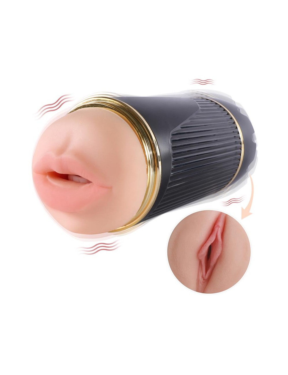 Masturbador Doble Vagina y Boca Kay