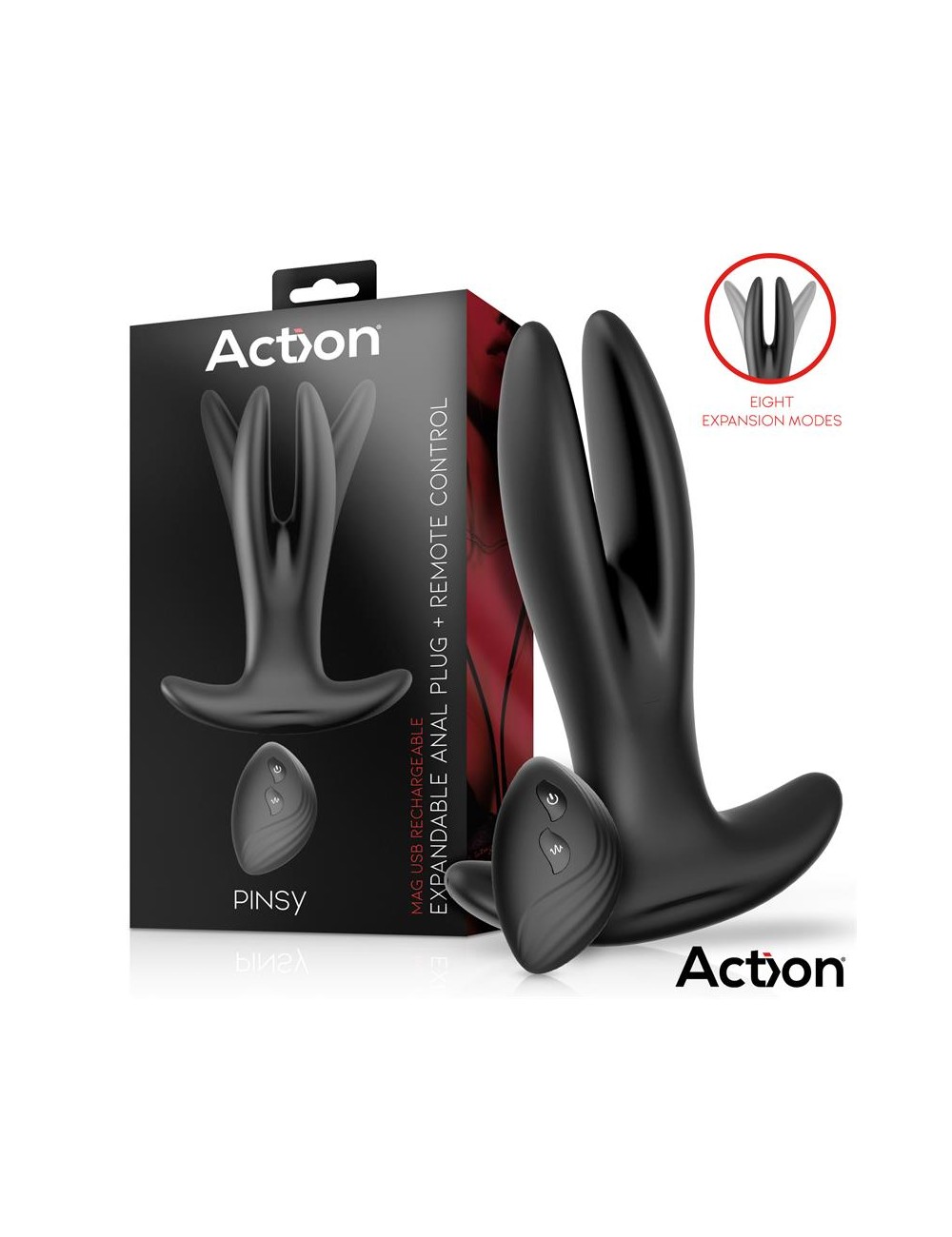 Pinsy Plug Anal Expandible con Control Remoto