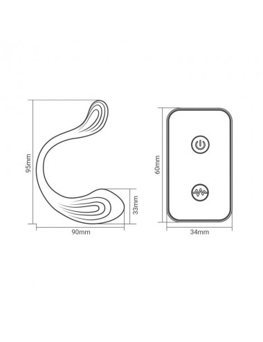 Nami Huevo Vibrador con Contol Remoto Silicona Liquida Unibody