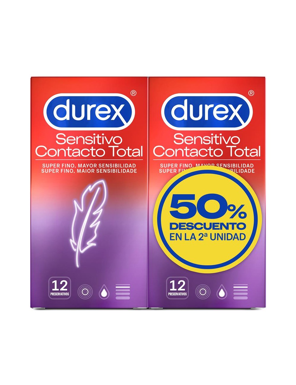 Duplo Preservativos Sensitivo Super Fino 2 x 12ud