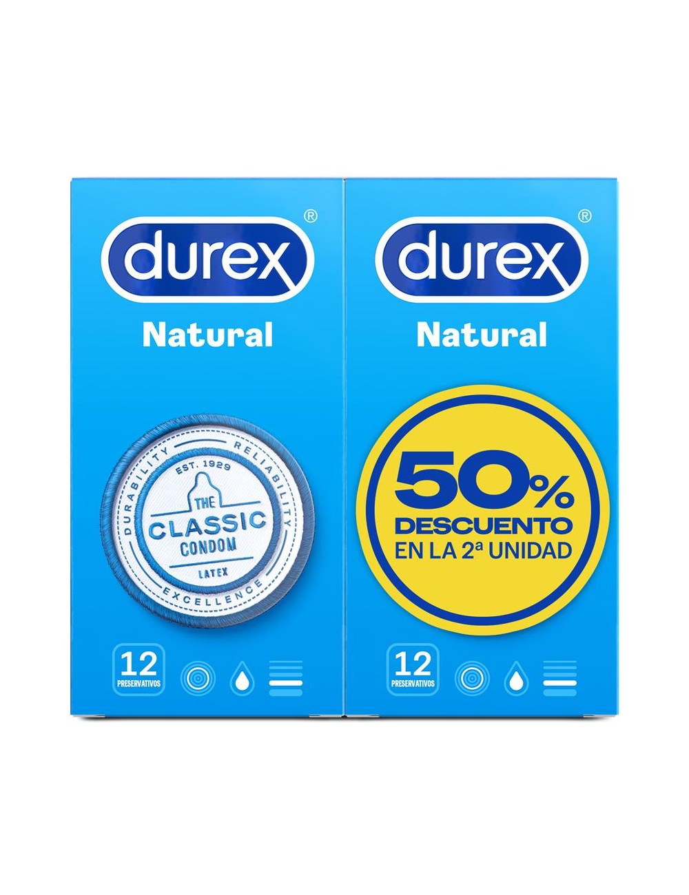 Duplo Preservativos Natural 2x 12 ud