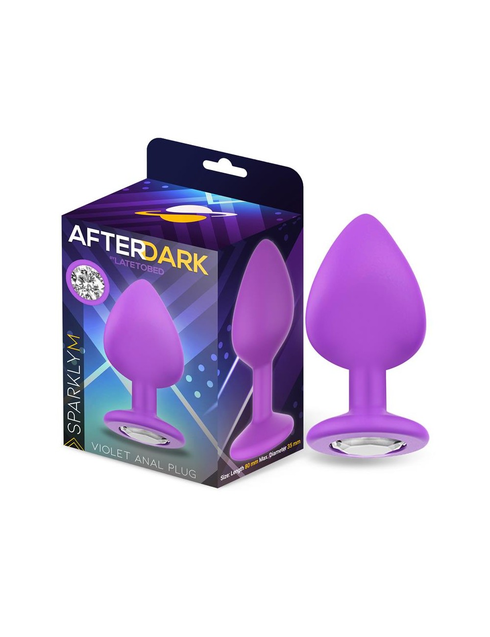 Sparkly Plug Anal Silicona Talla M Violet