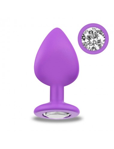 Sparkly Plug Anal Silicona Talla M Violet
