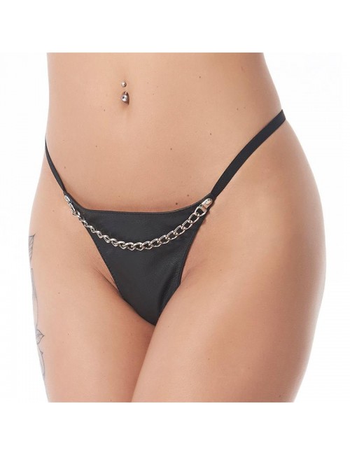 Tanga Cadena Negro
