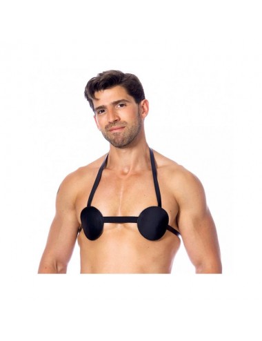 Sujetador de Cuero con Pinchos Unisex