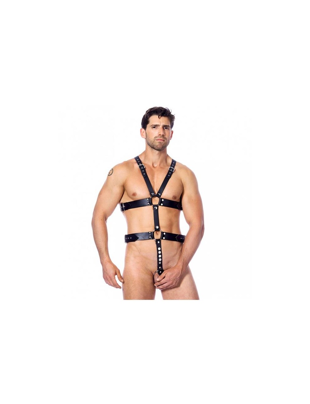 Arnes de Cuero Ajustable con Aros
