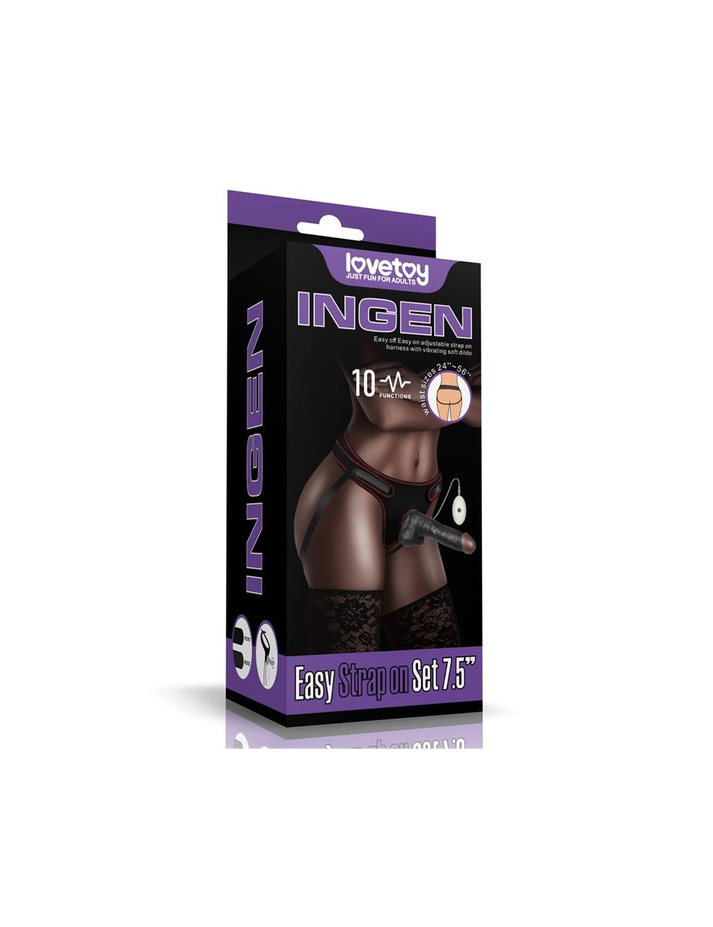 Arnes Ajustable con Dildo 10 Funciones 75