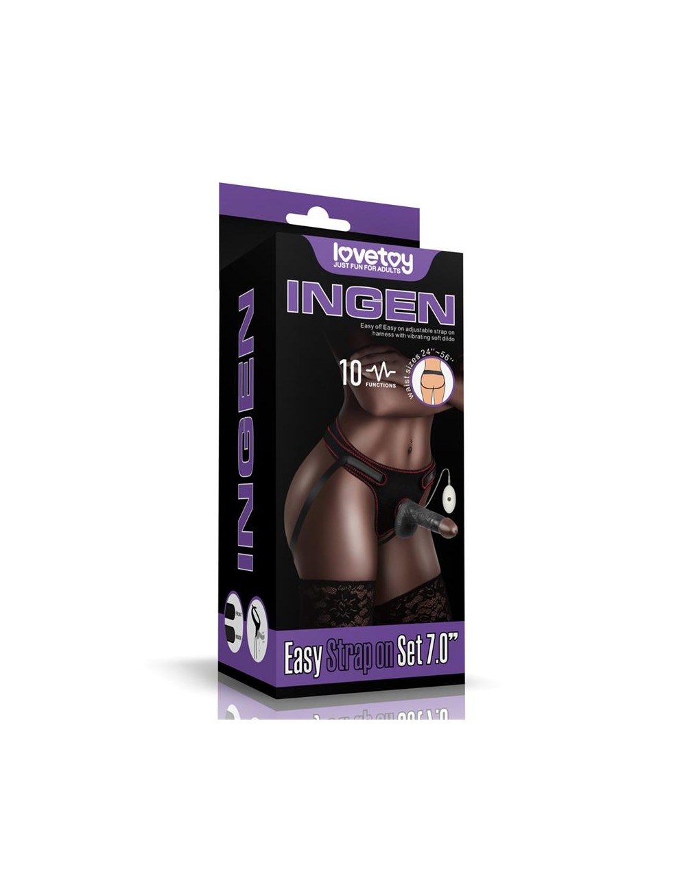 Arnes Ajustable con Dildo 10 Funciones 70