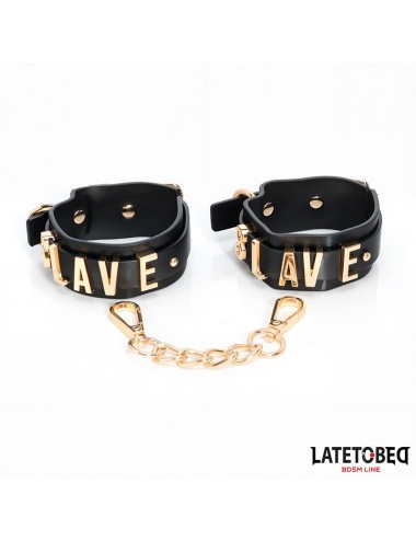 Esposas para Tobillos SLAVE con Cadena Dorada