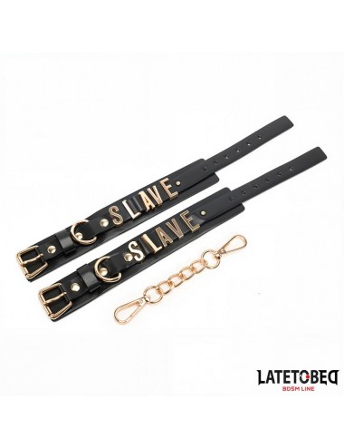 Esposas para Tobillos SLAVE con Cadena Dorada