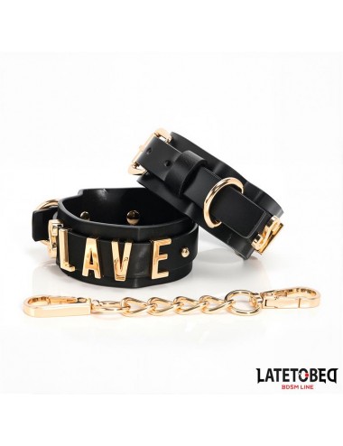 Esposas para Tobillos SLAVE con Cadena Dorada