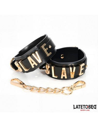Esposas para Tobillos SLAVE con Cadena Dorada