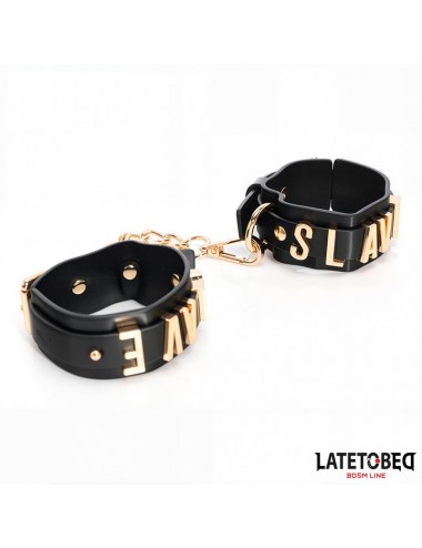 Esposas para Tobillos SLAVE con Cadena Dorada