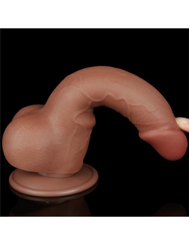 Dildo con Piel Retractil 75 Bronceado