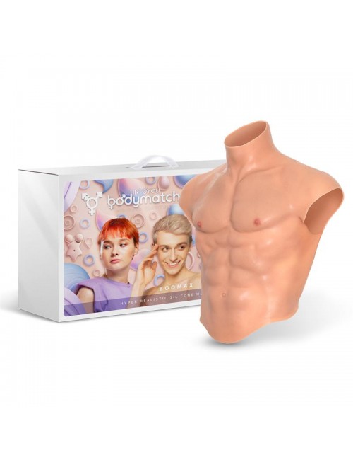 Boomax Traje Torso Masculino Hiperrealista Silicona Liquida Talla S