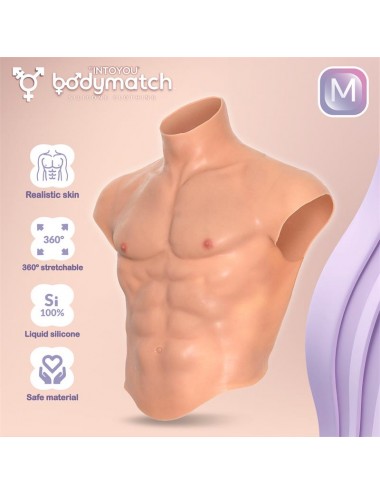 Boomax Traje Torso Masculino Hiperrealista Sillicona Liquida Talla M