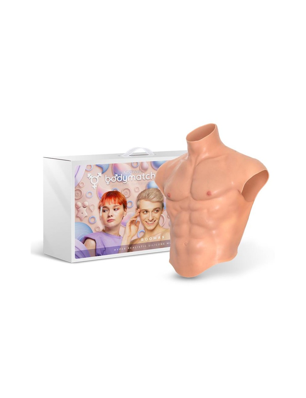 Boomax Traje Torso Masculino Hiperrealista Silicona Liquida Talla L