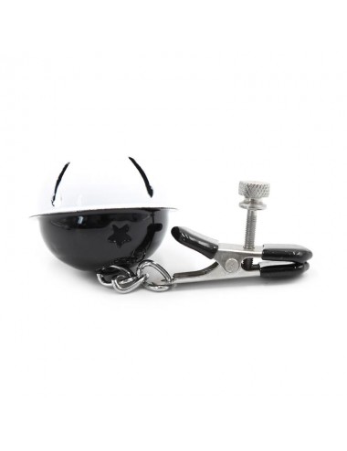Pinzas para Pezones con Cascabeles Blanco Negro
