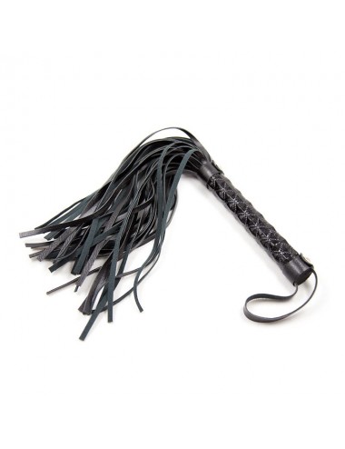 Flogger Patron de Diamante y Mango de Metal 39 cm Negro