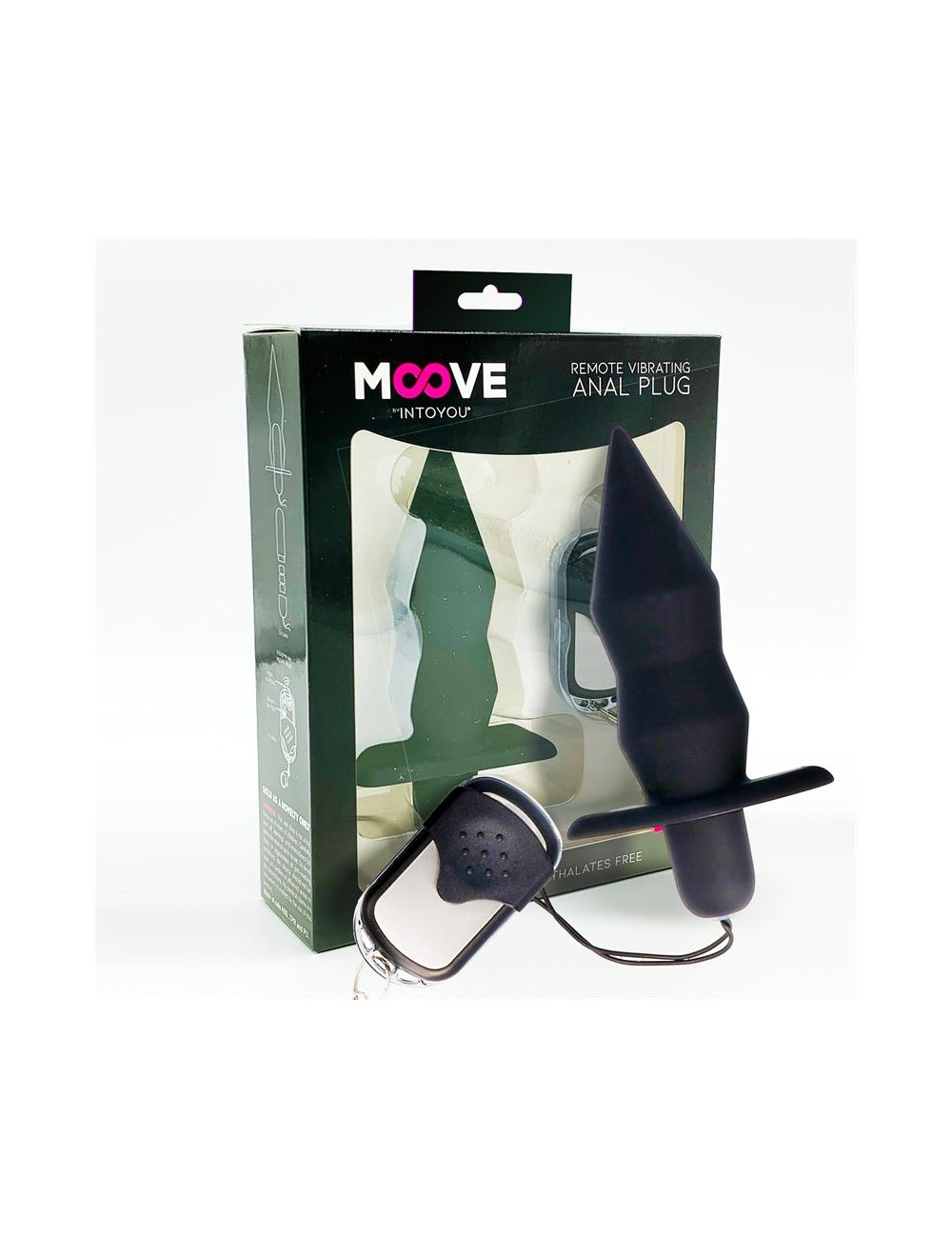 Plug Anal con Vibracion y Control Remoto Negro