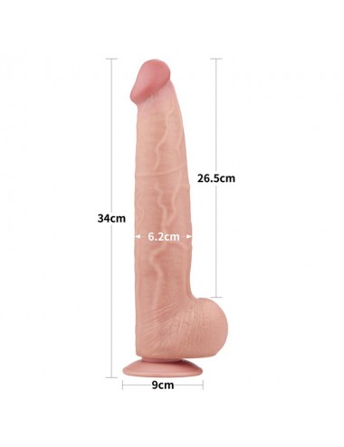 Dildo Dual Layer Piel Retractil 135