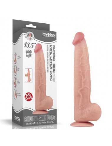 Dildo Dual Layer Piel Retractil 135